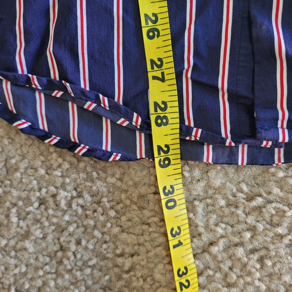 Zara Man Red, White & Blue Striped Slim Fit Long Sleeve Button Up Shirt. Size L - Picture 6 of 8